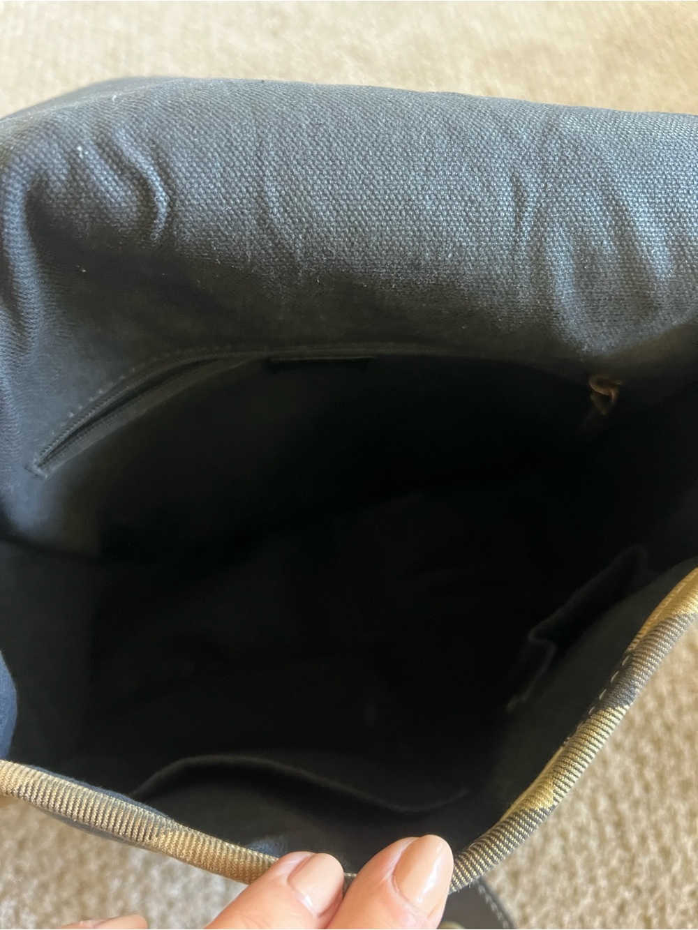 Burberry Vintage Black Leather & Nova Check Backpack – Authentic - Picture 9 of 9